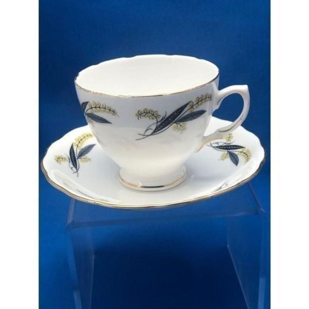 royal vale tea cup and saucer white ceramic